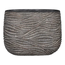 Bloempot Hendrick Ovaal - L28 X B16 X H21cm - Bruin