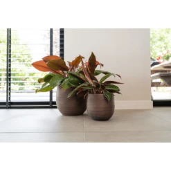 Bloempot Lydia - D22 X H20cm - Shiny Purple -Woondecoratie Winkel bloempot lydia shiny purple bloempot 2