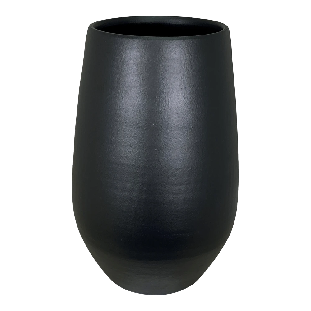 Bloempot Petra Hoog - D23 X H35cm - Mat Zwart 3 Bloempot Petra Hoog - D23 X H35cm - Mat Zwart
