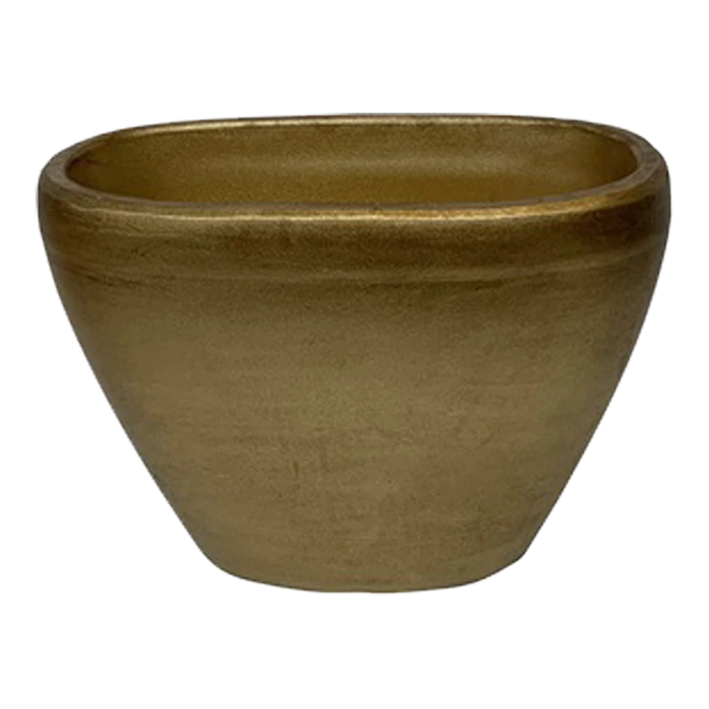 Bloempot Shanon Ovaal - L28 X B16 X H21cm - Mat Goud 3 Bloempot Shanon Ovaal - L28 X B16 X H21cm - Mat Goud