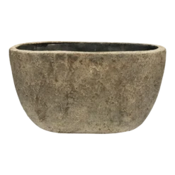 Bloempot Shanon Ovaal - L45 X B18 X H26cm - Cream