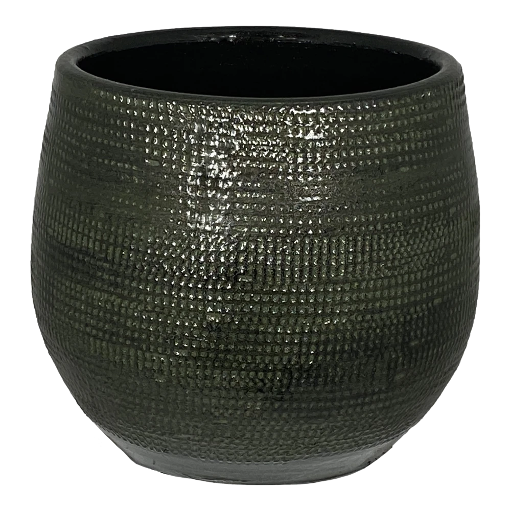 Bloempot Tokio - D28 X H26cm - Groen 3 Bloempot Tokio - D28 X H26cm - Groen