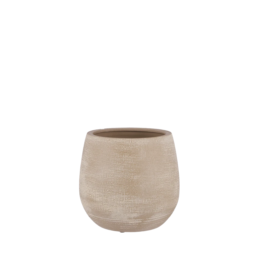 Bloempot Victor - H24 X D25cm - Beige 3 Bloempot Victor - H24 X D25cm - Beige