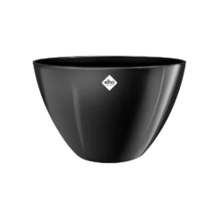Bloempot Elho Brussels Diamond Ovaal Hoog 36cm - Metallic Zwart -Woondecoratie Winkel brussels diamond ovaal hoog 36cm bloempot metallic zwart 4 7
