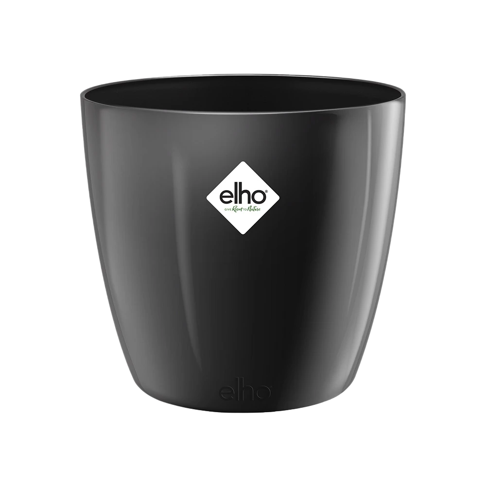 Bloempot Elho Brussels Diamond Rond 25cm - Metallic Zwart 4 Bloempot Elho Brussels Diamond Rond 25cm - Metallic Zwart - Afbeelding 2