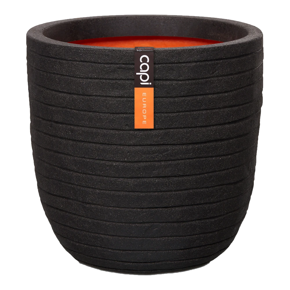 Capi Bloempot Bol Nature Row NL - D54 X H52cm - Zwart 3 Capi Bloempot Bol Nature Row NL - D54 X H52cm - Zwart
