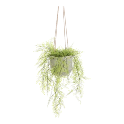 Hangpot Resa - D18,5 X H17cm - Lichtgrijs -Woondecoratie Winkel hangpot resa d18 5 x h17cm lichtgrijs hangpot 4 1