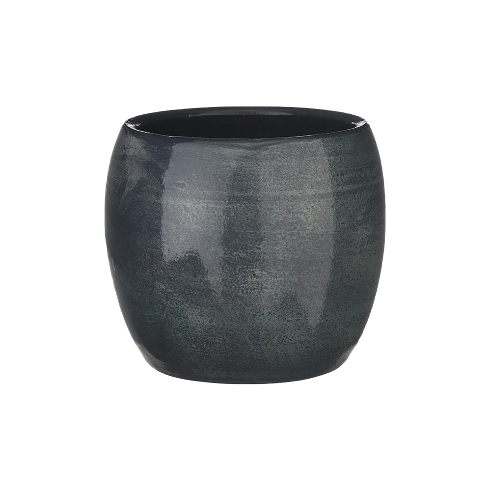 Bloempot Lester - D20 X H18cm - Donkerblauw 3 Bloempot Lester - D20 X H18cm - Donkerblauw
