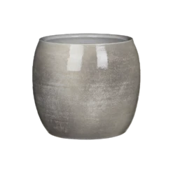 Bloempot Lester - D24 X H22cm - Lichtgrijs
