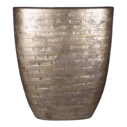 Bloempot Steef Ovaal - L51 X B17 X H57cm - Industrieel Goud