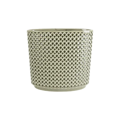 Bloempot Thies Ovaal - L26 X B12 X H25cm - Olijf Groen