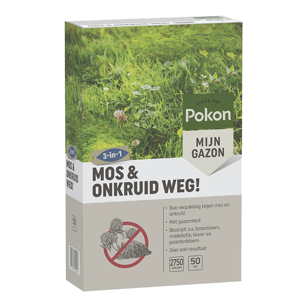 Pokon Mos En Onkruid Weg! 3-in-1 Voor 50mu00b2 - Onkruid En Aanslag 3 Pokon Mos En Onkruid Weg! 3-in-1 Voor 50mu00b2 - Onkruid En Aanslag