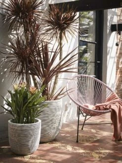 Capi Bloempot Bol Nature Rib NL - D35 X H34cm - Ivoor -Woondecoratie Winkel pot bol rib nl 35x34 ivoor bloempot 6 9