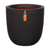 Capi Bloempot Bol Nature Rib NL - D43 X H41cm - Zwart -Woondecoratie Winkel pot bol rib nl 43x41 zwart bloempot 1 8