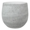 Bloempot Ryan - D22 X H20cm - White Black -Woondecoratie Winkel pot ryan white black d22 h20 bloempot 1