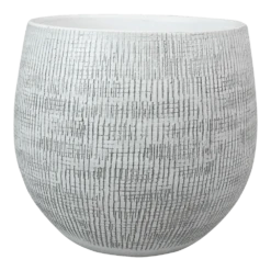 Bloempot Ryan - D26 X H26cm - White Black