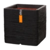 Capi Plantenbak Vierkant Nature Rib NL - L40 X B40 X H40cm - Zwart