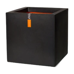 Capi Plantenbak Vierkant Urban Smooth NL - L30 X B30 X H30cm - Zwart