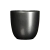 Bloempot Tusca - D25 X H23cm - Antraciet -Woondecoratie Winkel tusca pot rond antraciet h23xd25cm bloempot 1 4
