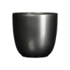 Bloempot Tusca - D28 X H25cm - Antraciet -Woondecoratie Winkel tusca pot rond antraciet h25xd28cm bloempot 1 4