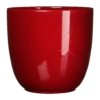 Bloempot Tusca - D39 X H34.5cm - Donkerrood -Woondecoratie Winkel tusca pot rond d rood h34 5xd39cm bloempot 1 4
