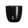 Bloempot Tusca - D25 X H23cm - Zwart -Woondecoratie Winkel tusca pot rond zwart h23xd25cm bloempot 1 4