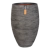 Capi Bloempot Hoog Nature Elegant Deluxe Rib NL - D56 X H84cm - Antraciet -Woondecoratie Winkel vaas elegant deluxe rib nl 56x84 antraciet bloempot 1 4