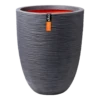Capi Bloempot Nature Elegant Rib NL - D34 X H46cm - Donkergrijs 2 Capi Bloempot Nature Elegant Rib NL - D34 X H46cm - Donkergrijs -Woondecoratie Winkel vaas elegant laag rib nl donkergrijs bloempot 1 4