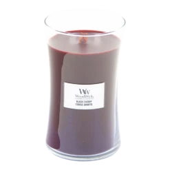 Woodwick Black Cherry Large Candle - Geurkaars -Woondecoratie Winkel woodwick black cherry large candle geurskaars 2 5