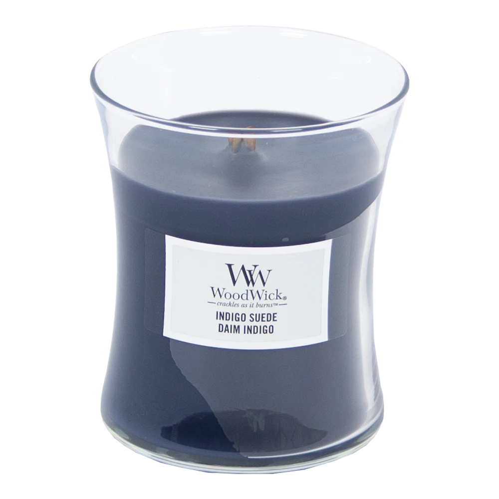 Woodwick Indigo Suede Medium Candle 4 Woodwick Indigo Suede Medium Candle - Afbeelding 2