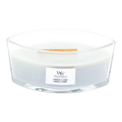 Woodwick Lavender & Cedar Ellipse Candle - Geurkaars -Woondecoratie Winkel woodwick lavender cedar ellipse candle geurskaars 2 5