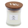 Woodwick Linen Medium Candle - Geurkaars -Woondecoratie Winkel woodwick linen medium candle geurskaars 1 3