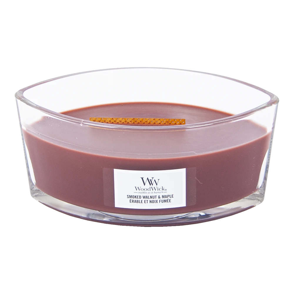 Woodwick Smoked Walnut & Maple Ellipse Candle - Geurkaars 4 Woodwick Smoked Walnut & Maple Ellipse Candle - Geurkaars - Afbeelding 2