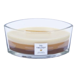 Woodwick Trilogy Cafu00e9 Sweets Ellipse Candle - Geurkaars -Woondecoratie Winkel woodwick trilogy cafe sweets l candle geurskaars 2