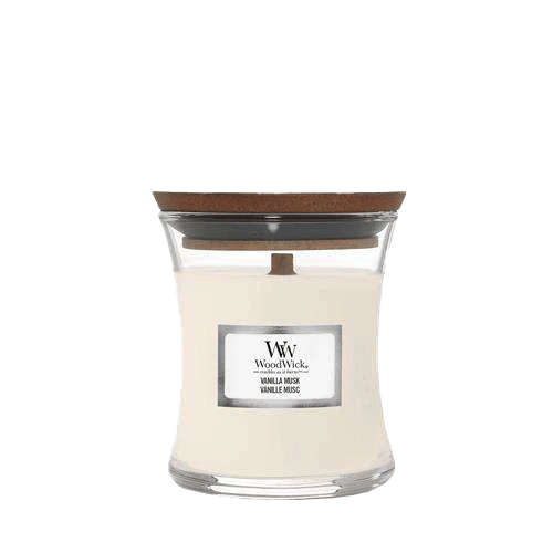 Woodwick Vanilla Musk Mini Candle - Geurkaars 3 Woodwick Vanilla Musk Mini Candle - Geurkaars
