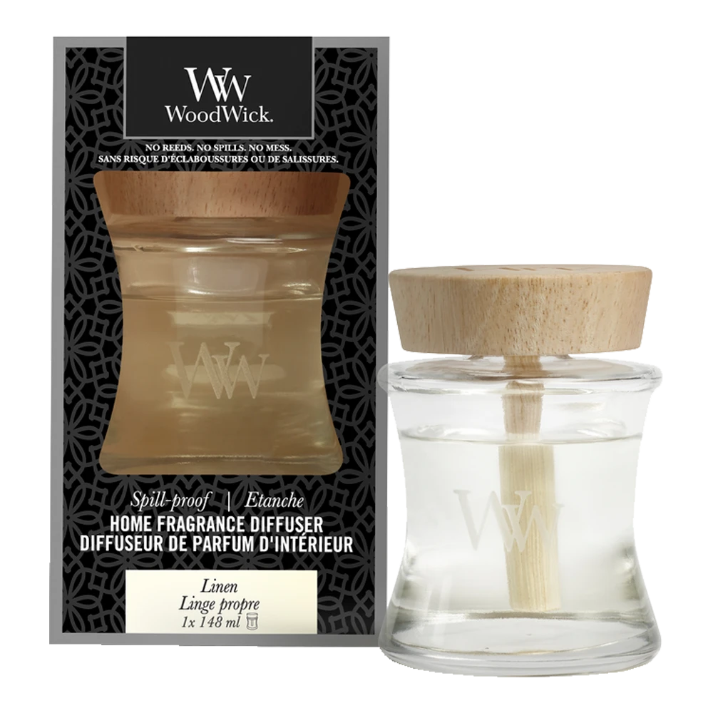 WoodWick WW Linen Home Fragrance Diffuser 3 WoodWick WW Linen Home Fragrance Diffuser